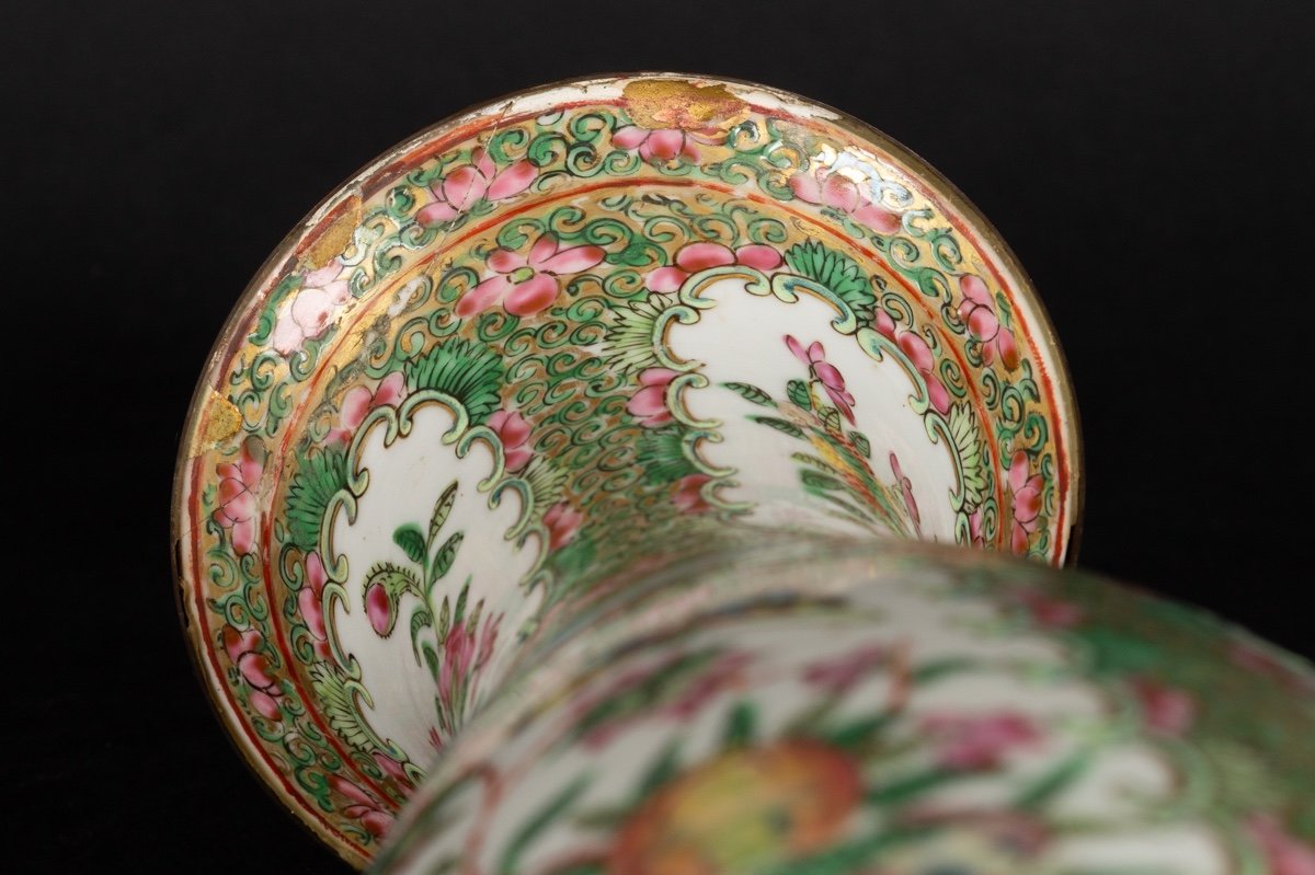 Lamp - Vase, Famille Verte, Canton Rose, China, 19th Century. -photo-7