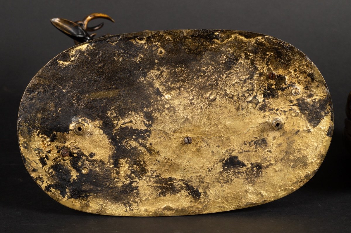 Shoulao Sur Un Cerf, Bronze, Chine, Dynastie Qing, XIXe Siècle.  -photo-8