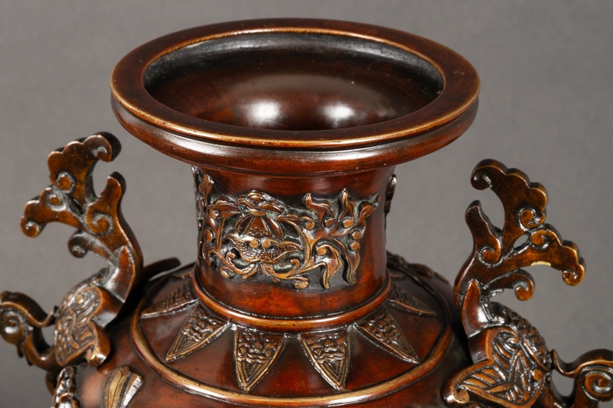 Phoenix Vase, Japan, Taisho Period, 1920s.   -photo-6