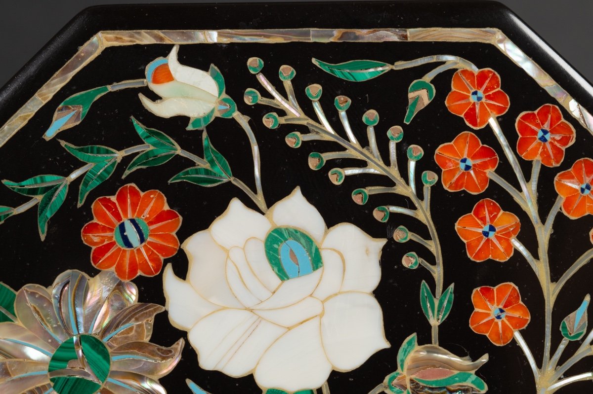 Boîte En Pietra Dura, Italie, XXe Siècle. -photo-3