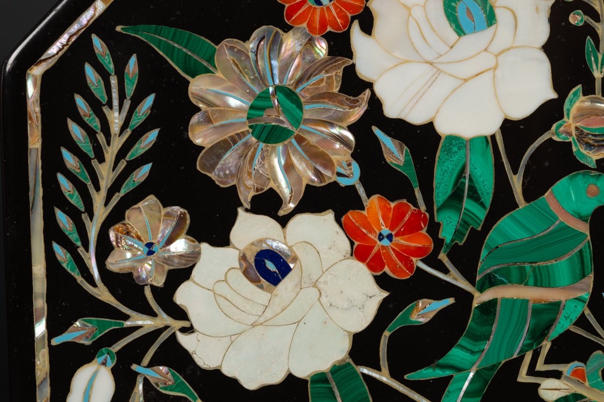 Boîte En Pietra Dura, Italie, XXe Siècle. -photo-4