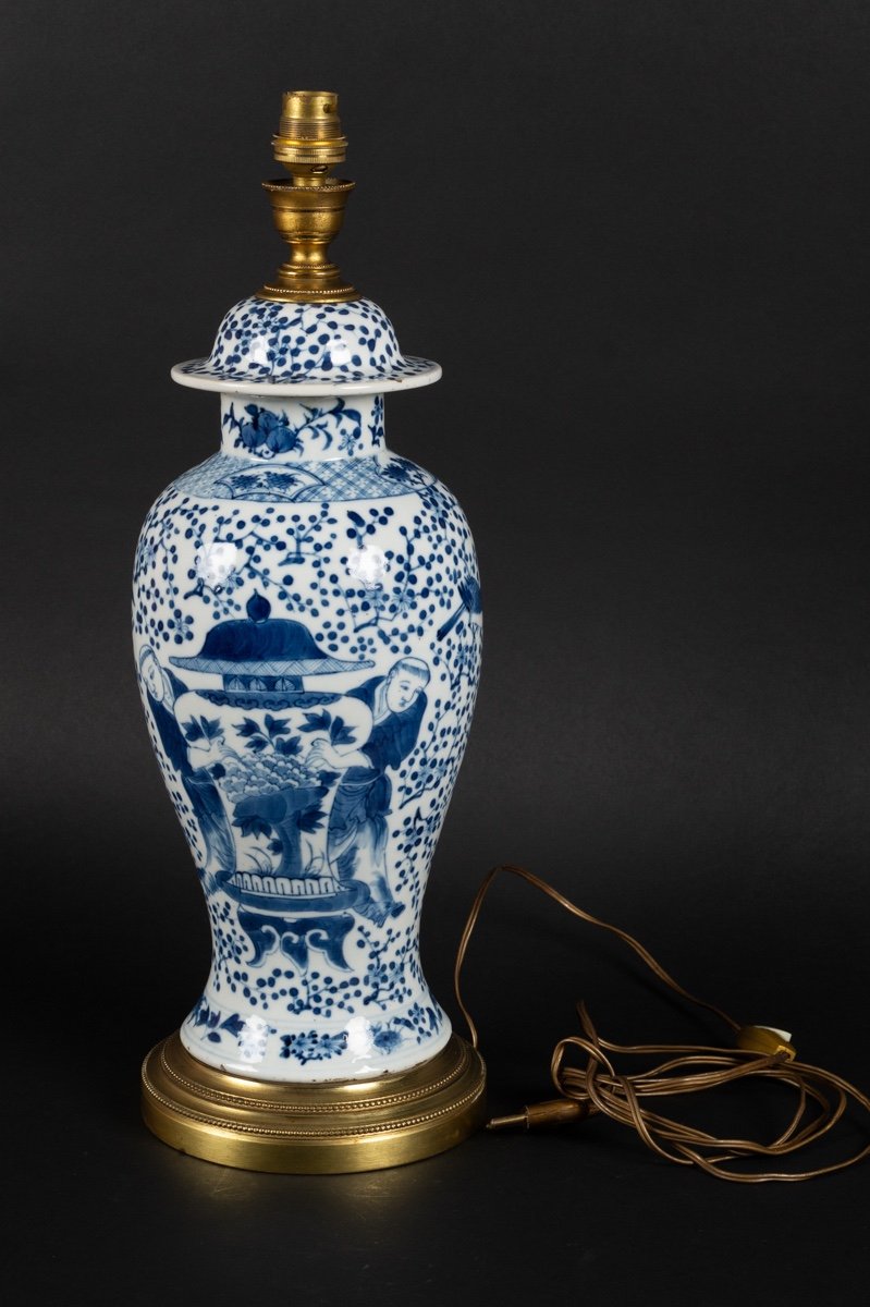  Lampe - Vase Avec Des Garçons, Chine, Dynastie Qing, XIXe Siècle.  -photo-1