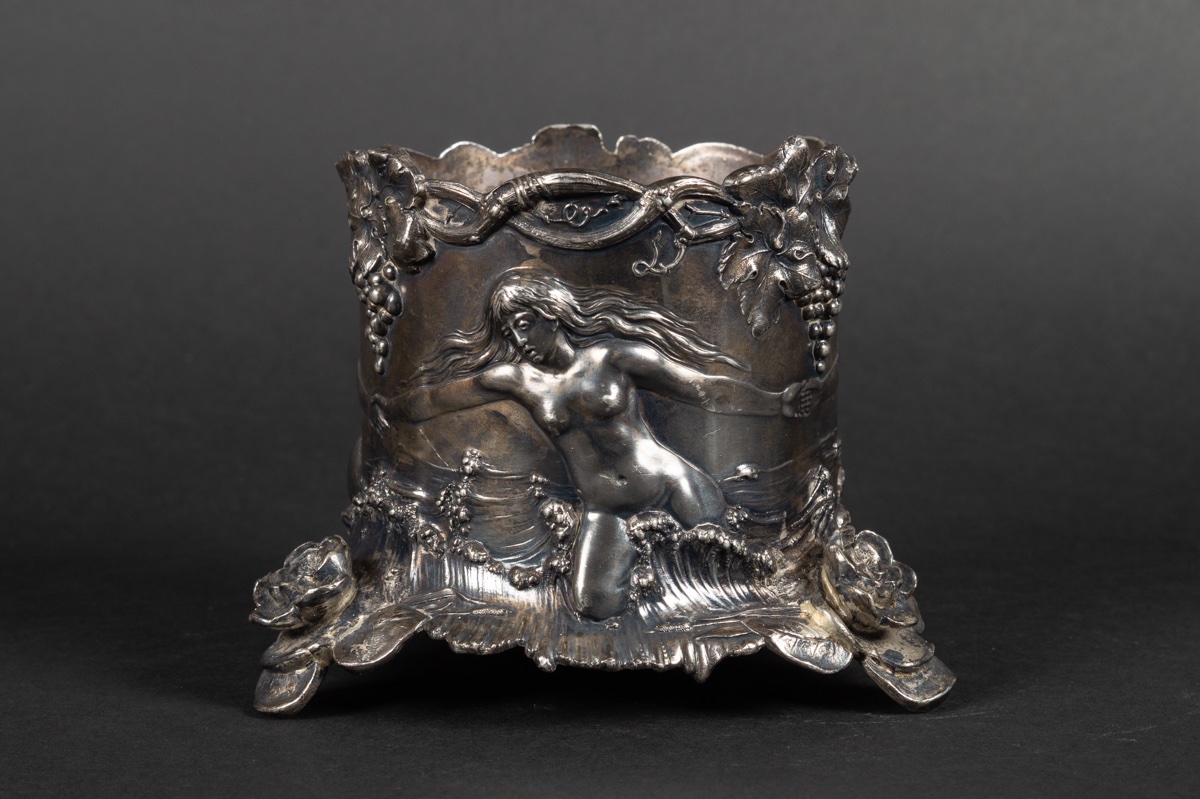 Wine Bottle Holder, Wmf, Art Nouveau, Germany, Circa 1900-photo-2