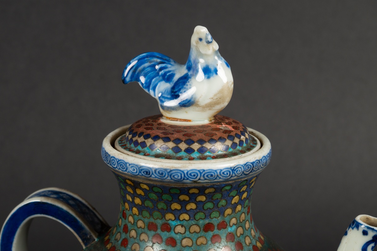 Teapot, Totai Shippo, Japan, Meiji Era (1868-1912). -photo-2