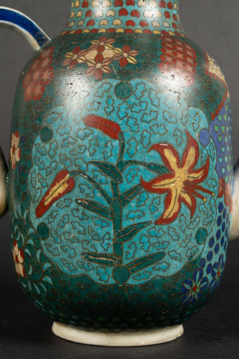 Teapot, Totai Shippo, Japan, Meiji Era (1868-1912). -photo-3