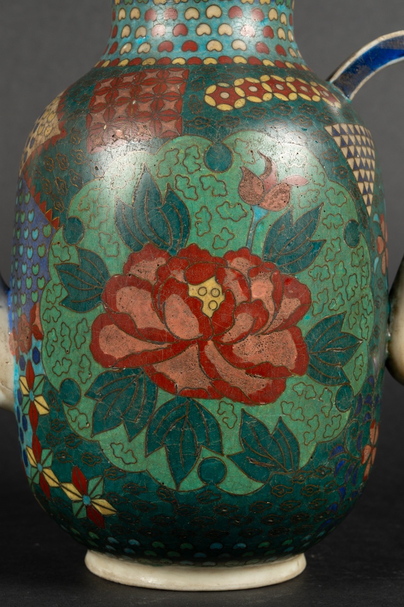 Teapot, Totai Shippo, Japan, Meiji Era (1868-1912). -photo-4