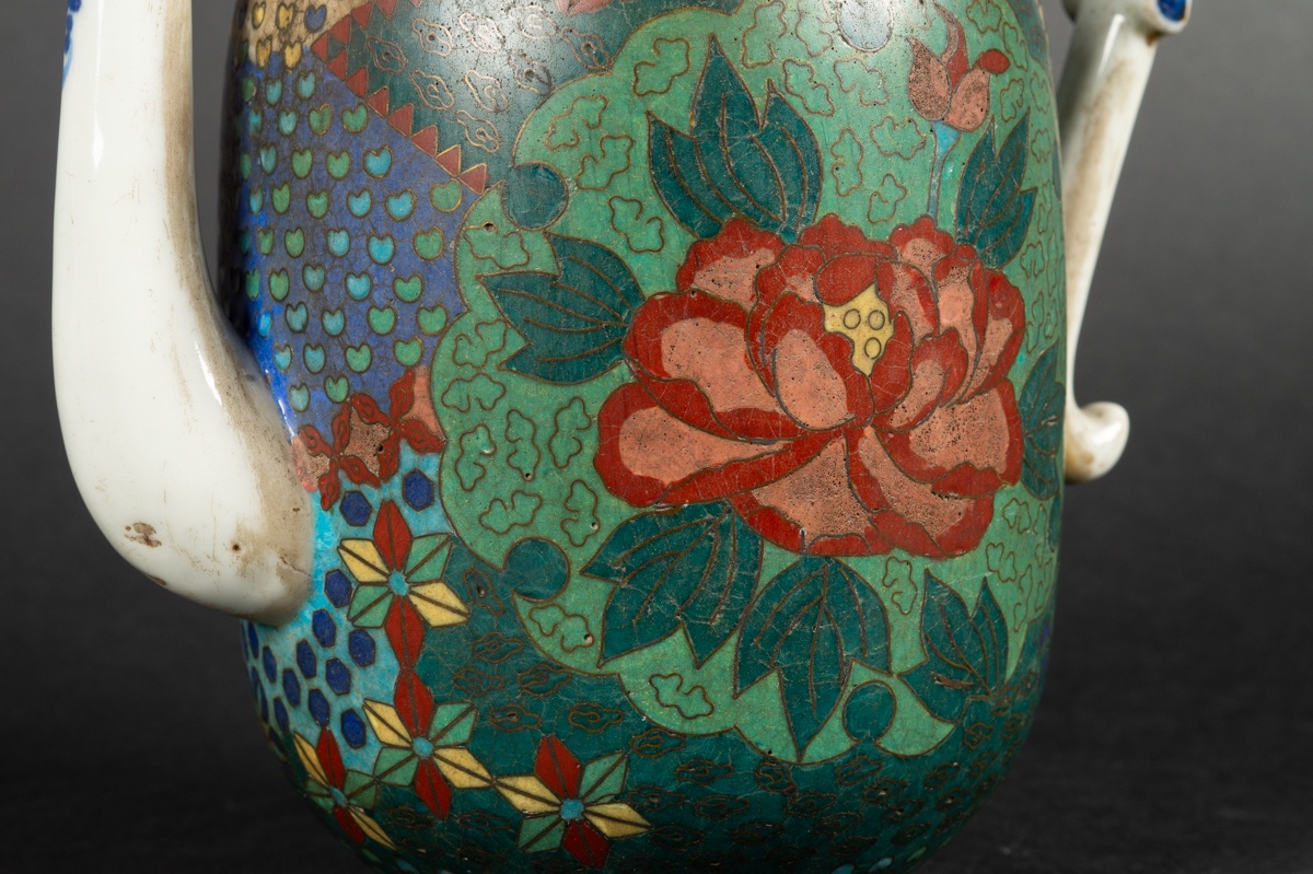 Teapot, Totai Shippo, Japan, Meiji Era (1868-1912). -photo-5