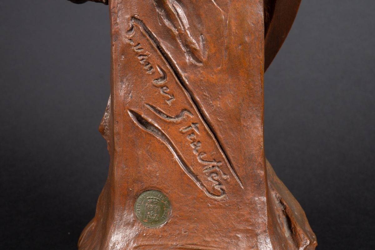 Buste De Diane, Georges Van Der Straeten (1856-1928), Paris, Art Nouveau, Vers 1900-photo-6