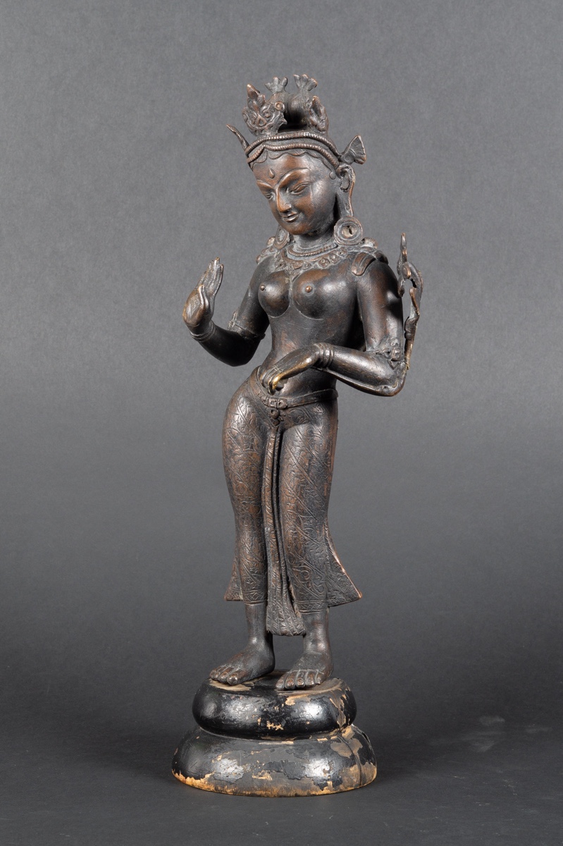 Padmapani, Bronze, Népal, XIXe Siècle.  -photo-3