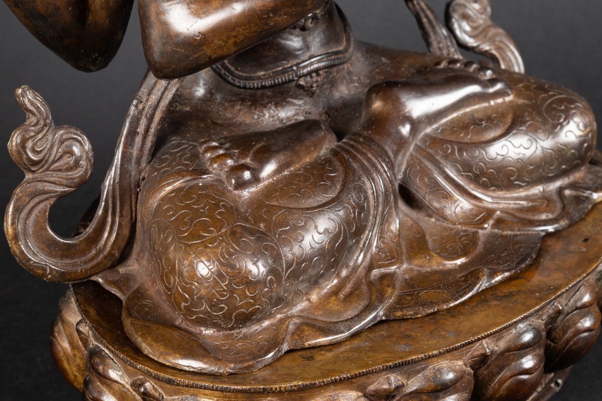 Shadakshari Lokeshvara, Bronze, Népal, Début Du XXe Siècle. -photo-6