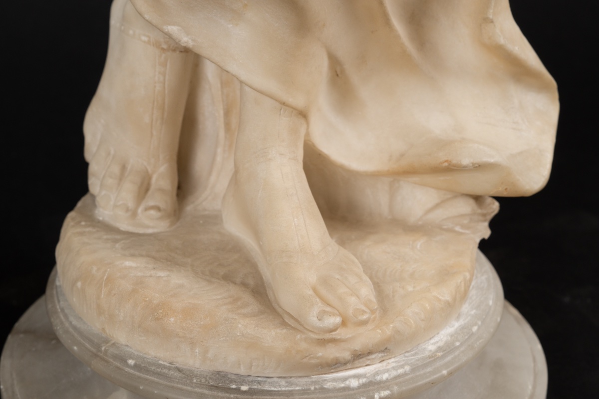 Dancer, Alabaster, Italy, 19th/20th Century. -photo-6