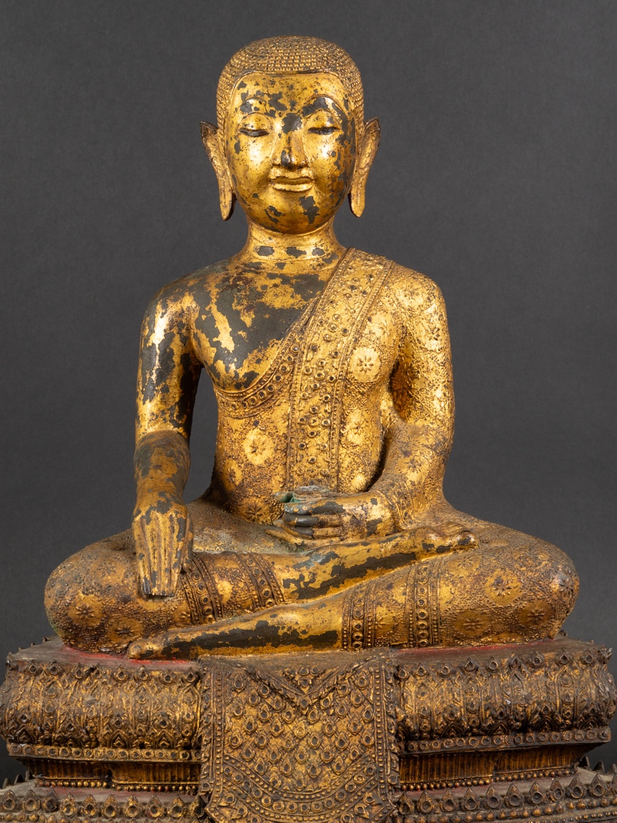 Buddha, Bronze, Thailand, Rattanakosin, 18th-19th Century.    -photo-3