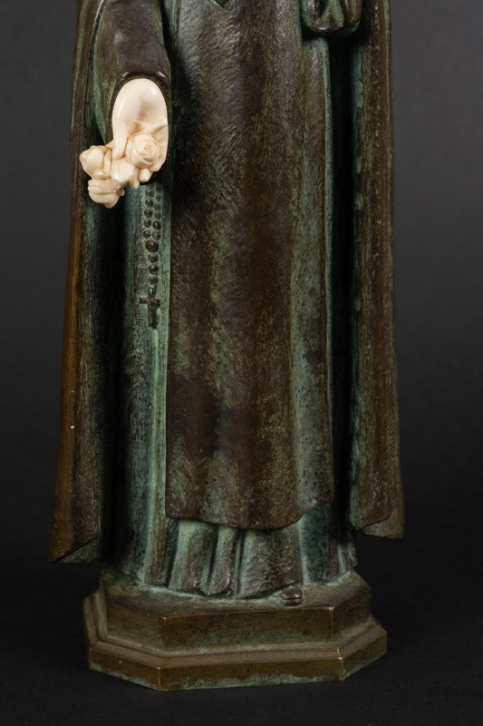 Sainte Thérèse De Lisieux, Joe Descomps (1869-1950), Bronze, France, Art Déco, Années 1920/30. -photo-2