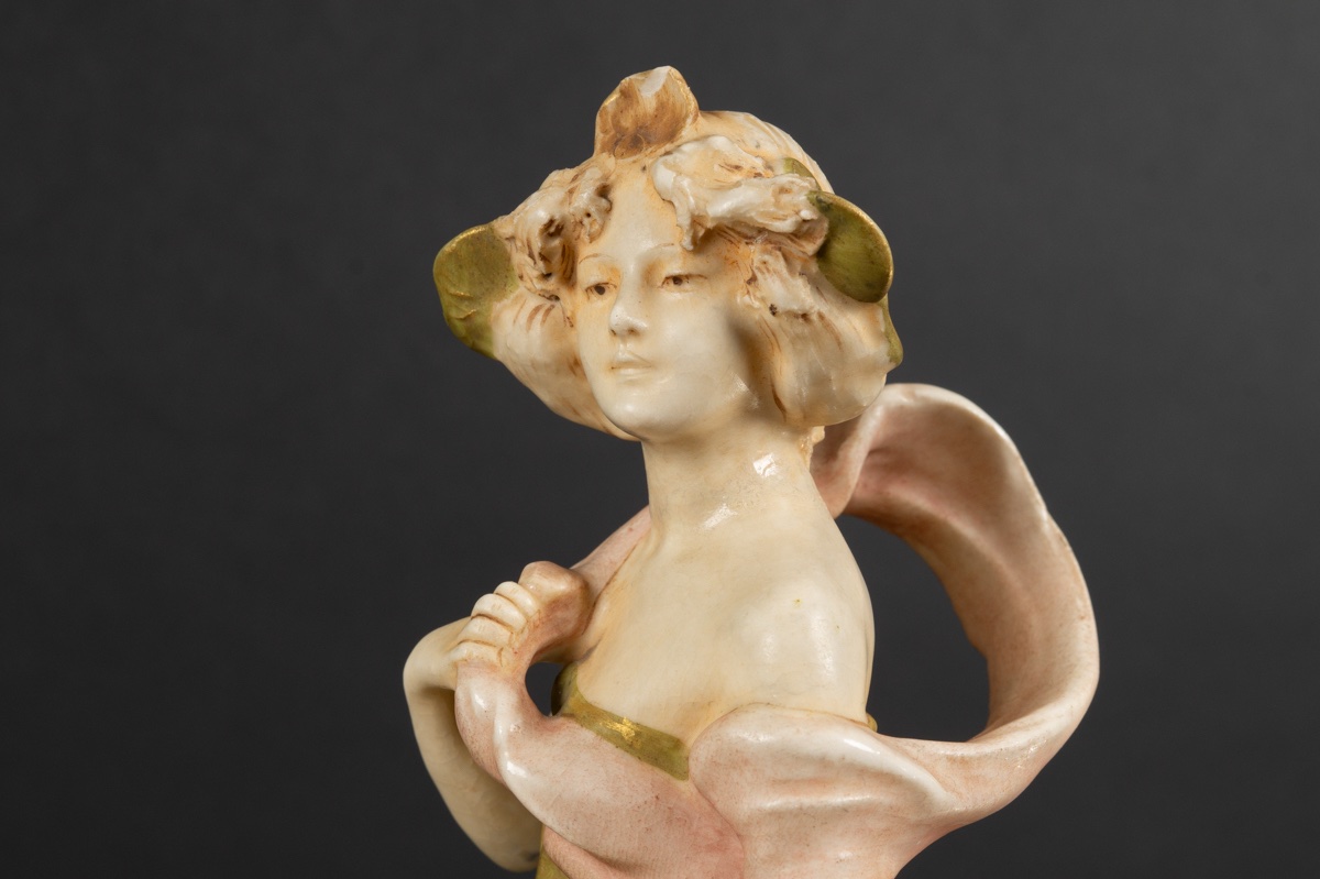 Coupe Avec Nymphes, Royal Dux, Art Nouveau, Bohême, Vers 1900.  -photo-6