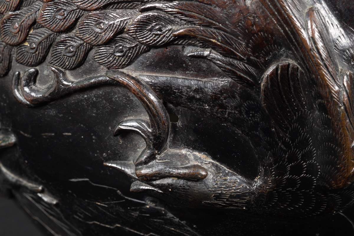 Large Cachepot, Bronze, Japan, Meiji Era (1868-1912). -photo-8