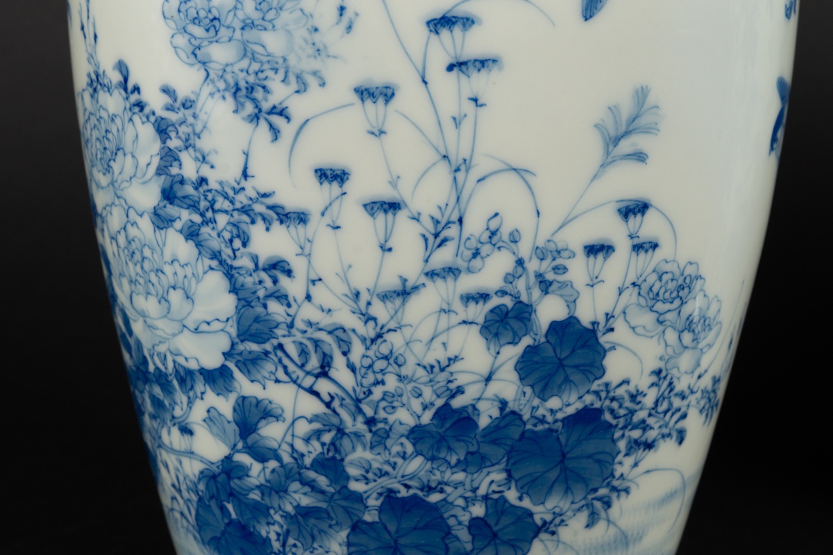 Paire De Vases Kachō-ga, Seto, Japon, ère Meiji (1868-1912). -photo-4