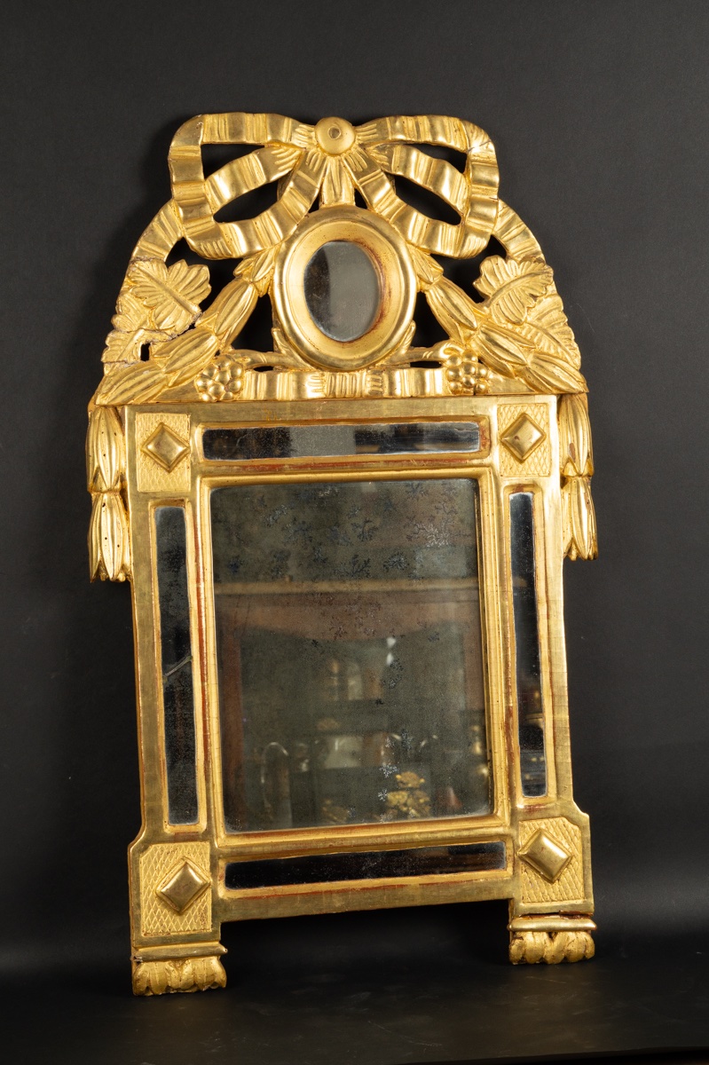 Miroir Doré, Louis XVI, France, Fin Du XVIIIe Siècle.  -photo-2