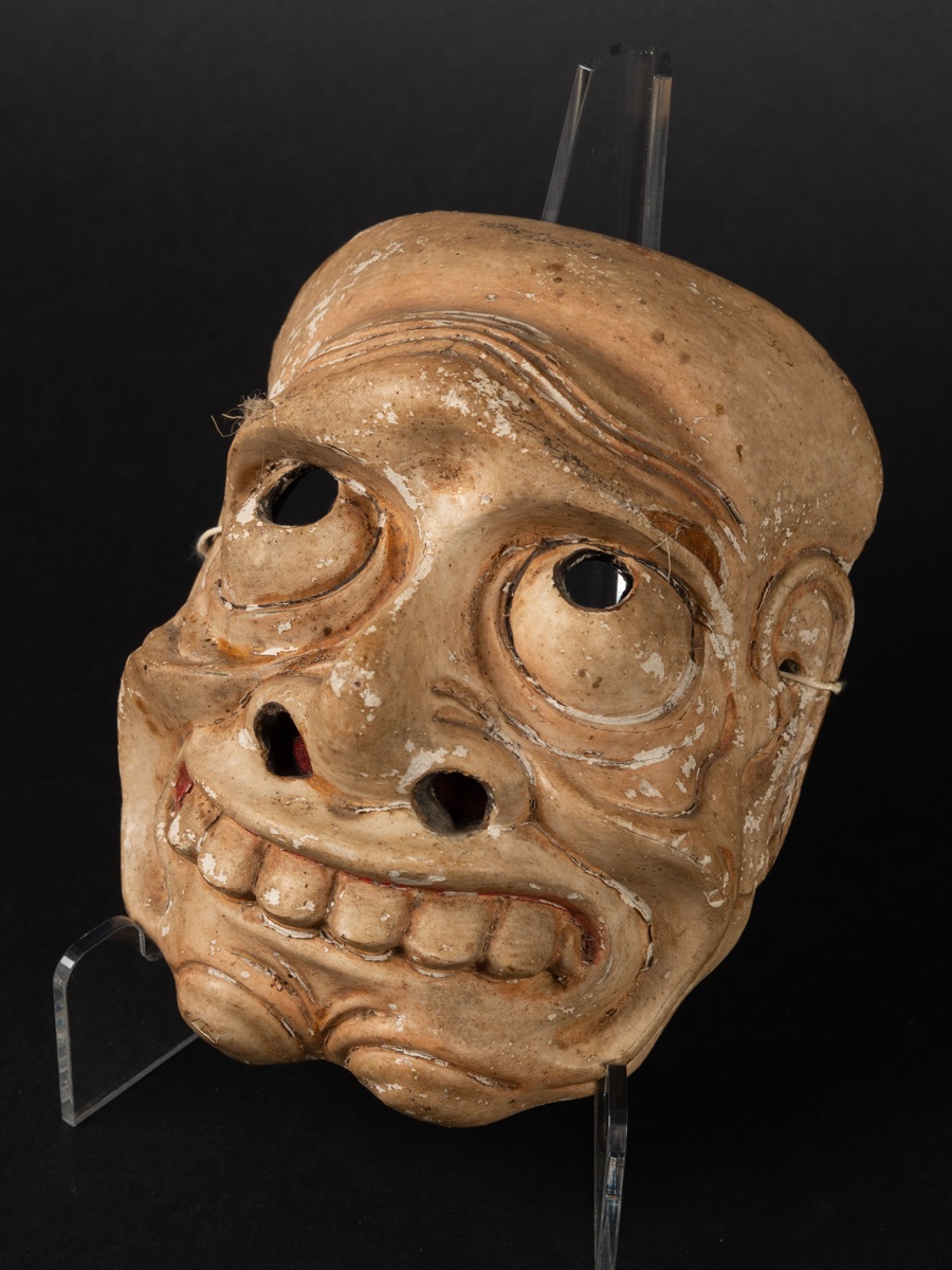 Masque de théâtre Nō, Japon, XIXe siècle. -photo-2