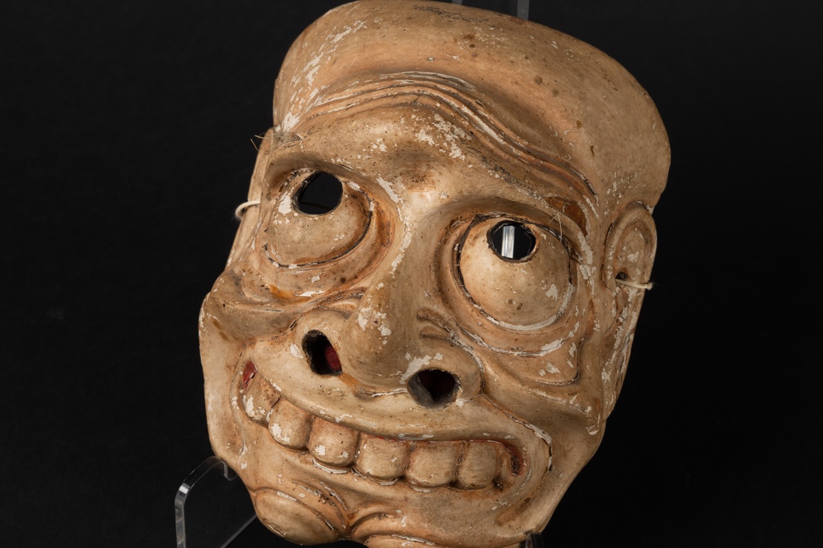 Masque de théâtre Nō, Japon, XIXe siècle. -photo-1