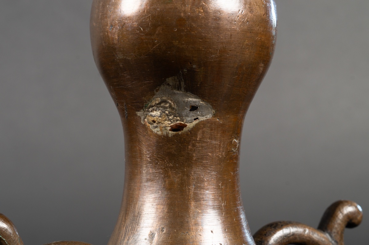 Vase à anses, bronze, Chine, dynastie Ming (1368-1644). -photo-4
