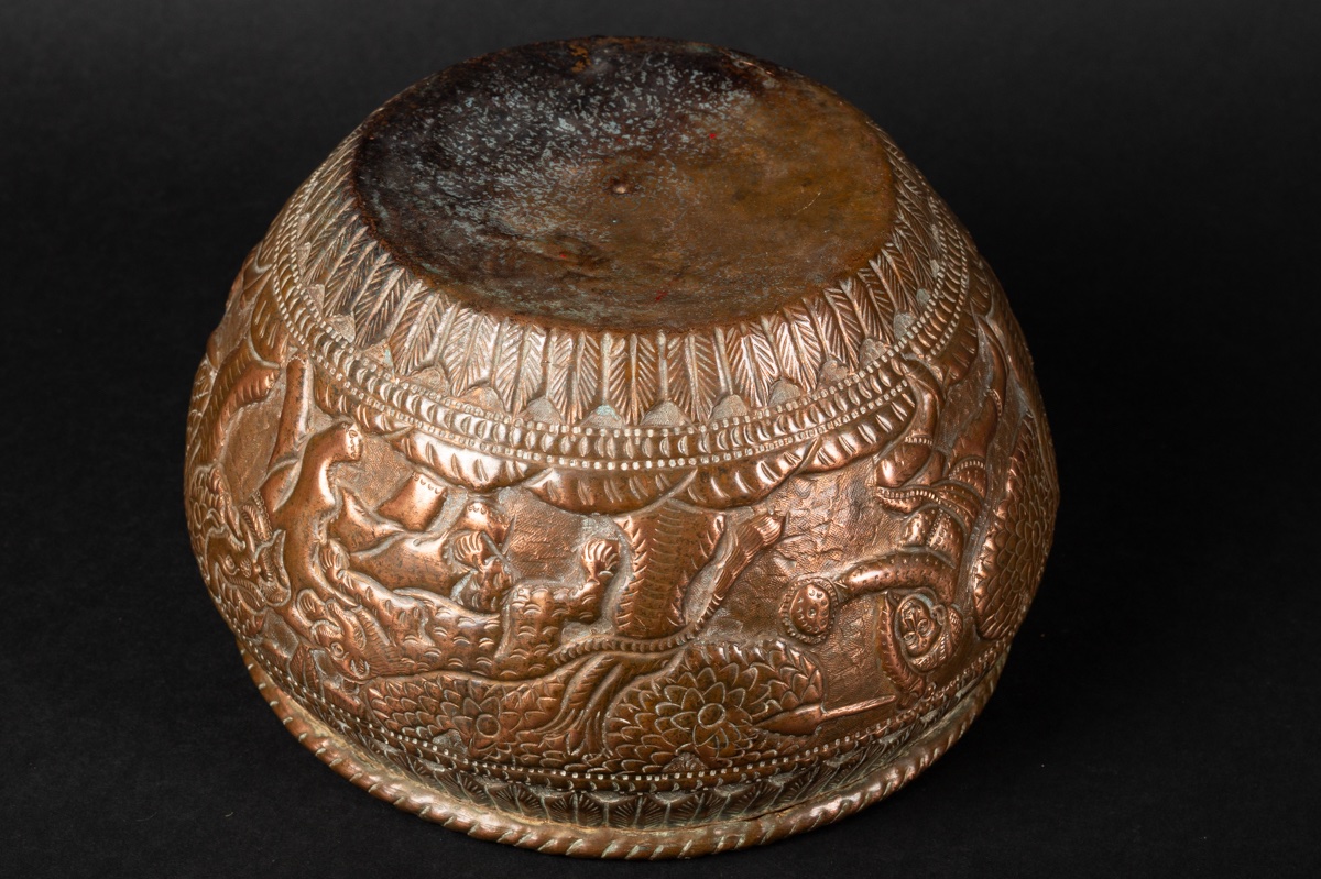 Repoussed Cup, Copper, India, 19th Century.  -photo-2