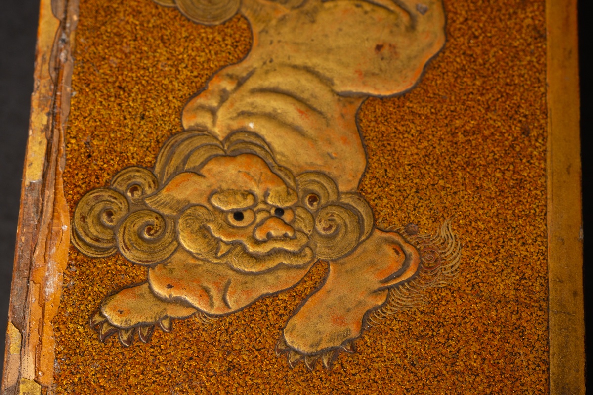 Boîte à lion Shishi, maki-e laque, Japon, ère Edo, 18e-19e siècle. -photo-2