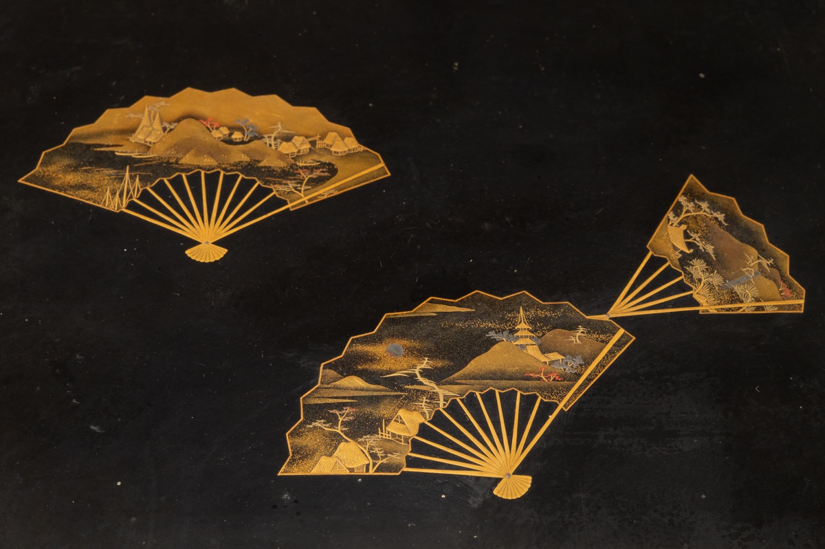 Tebako - Boîte à éventails, laque maki-e, Japon, ère Meiji (1868-1912) -photo-4