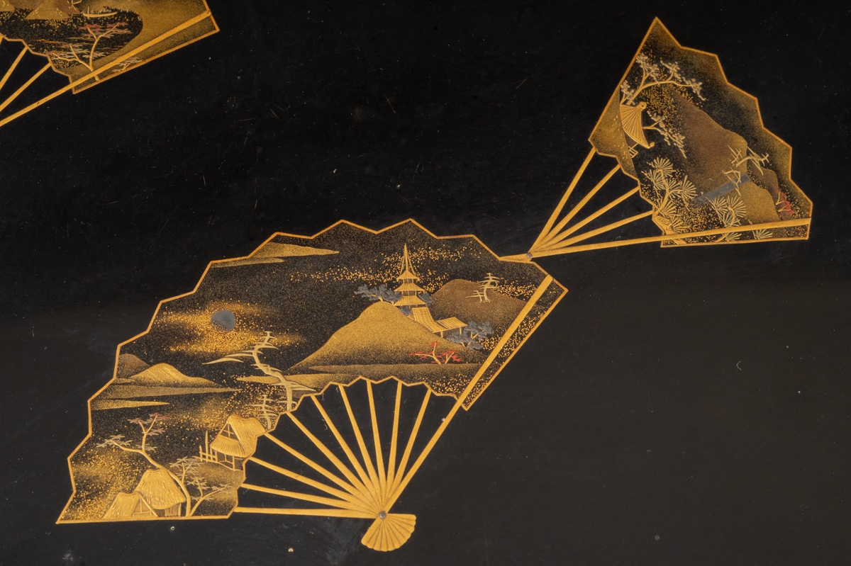Tebako - Boîte à éventails, laque maki-e, Japon, ère Meiji (1868-1912) -photo-1