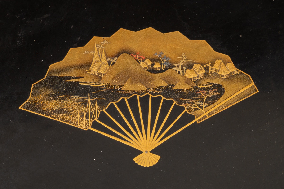 Tebako - Boîte à éventails, laque maki-e, Japon, ère Meiji (1868-1912) -photo-2
