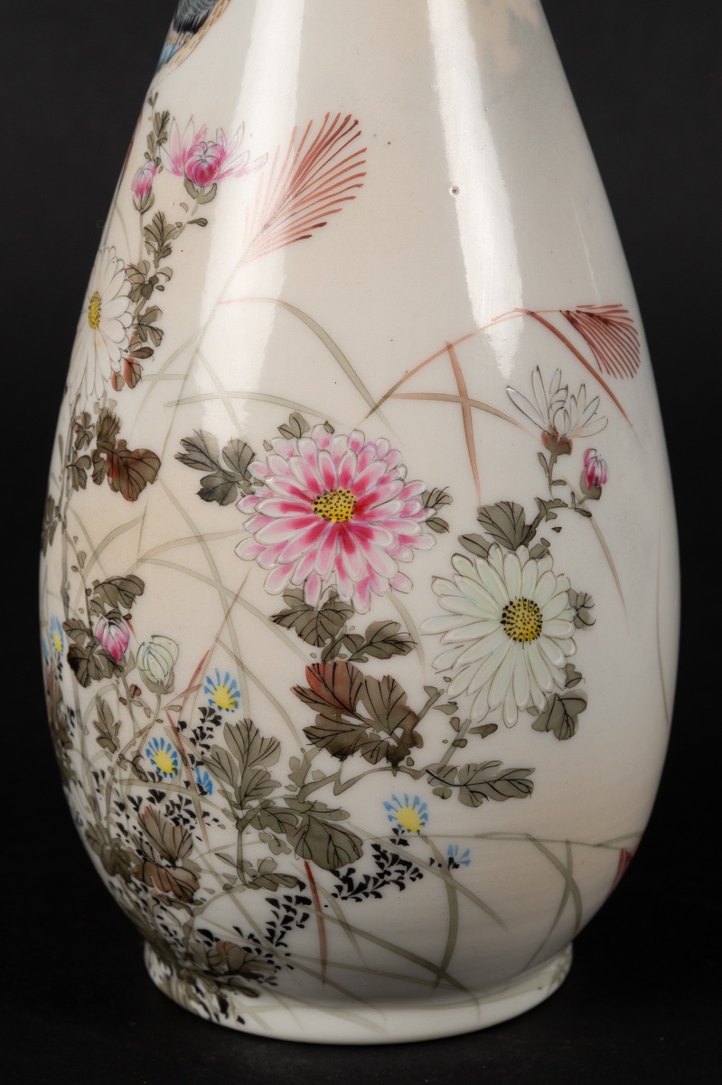 Vase With Kingfisher, Kutani, Japan, Meiji Period (1868-1912). -photo-2