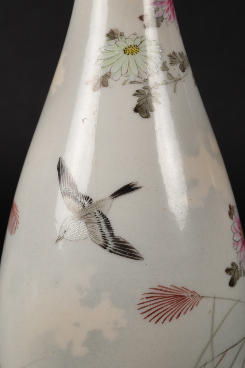 Vase With Kingfisher, Kutani, Japan, Meiji Period (1868-1912). -photo-3