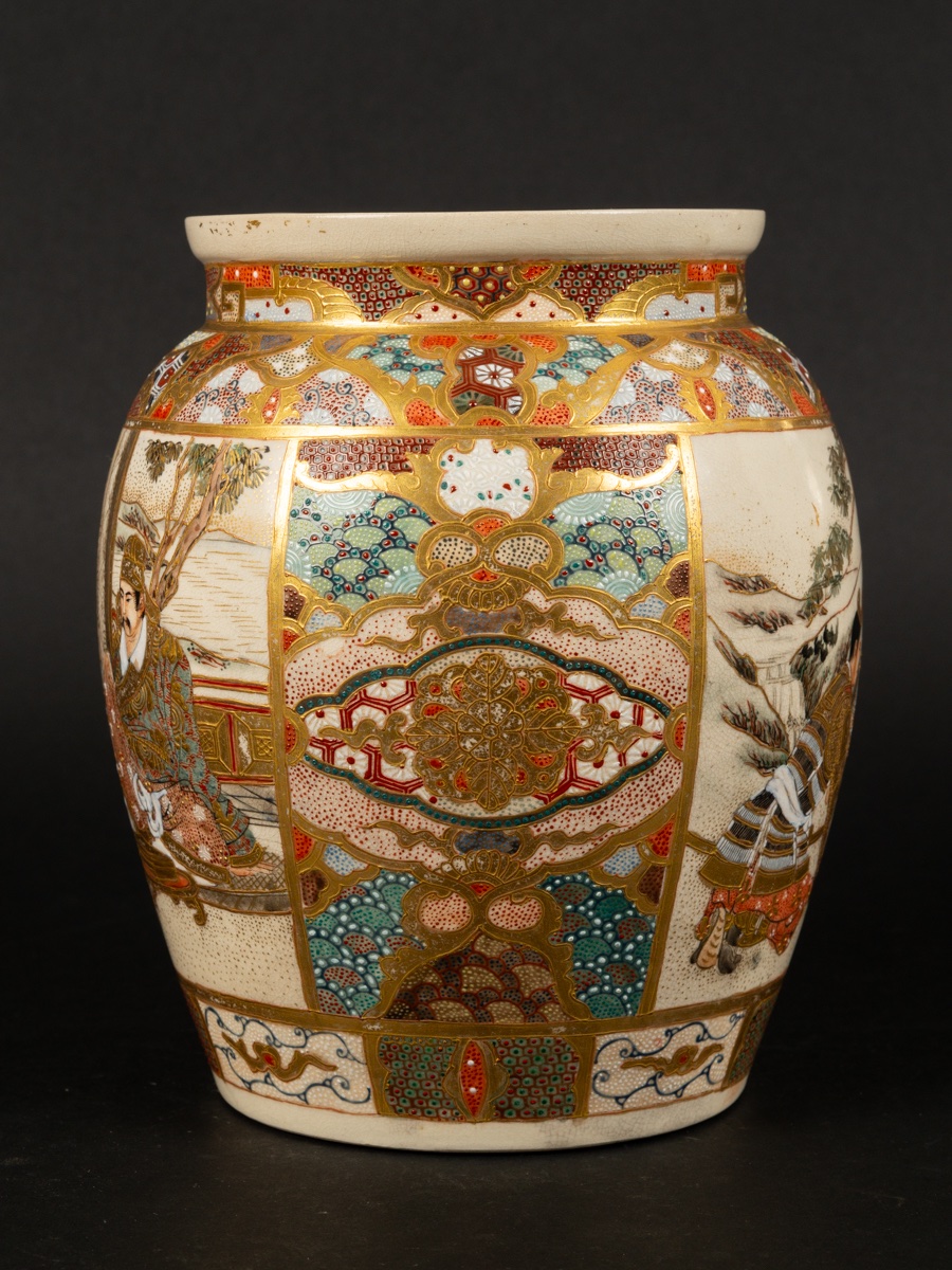 Vase avec des samouraïs, Satsuma, Japon, époque Meiji (1868-1912). -photo-2