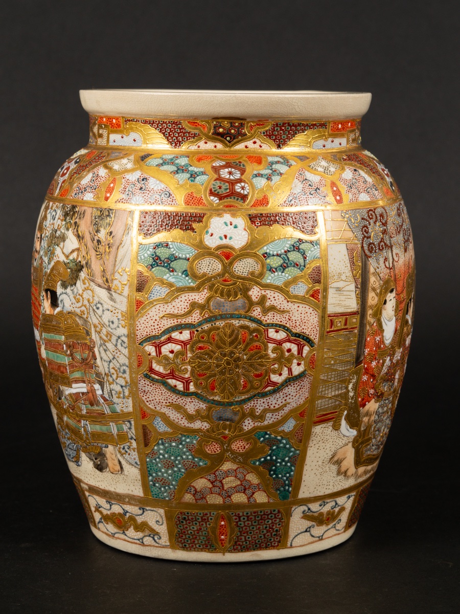Vase avec des samouraïs, Satsuma, Japon, époque Meiji (1868-1912). -photo-4