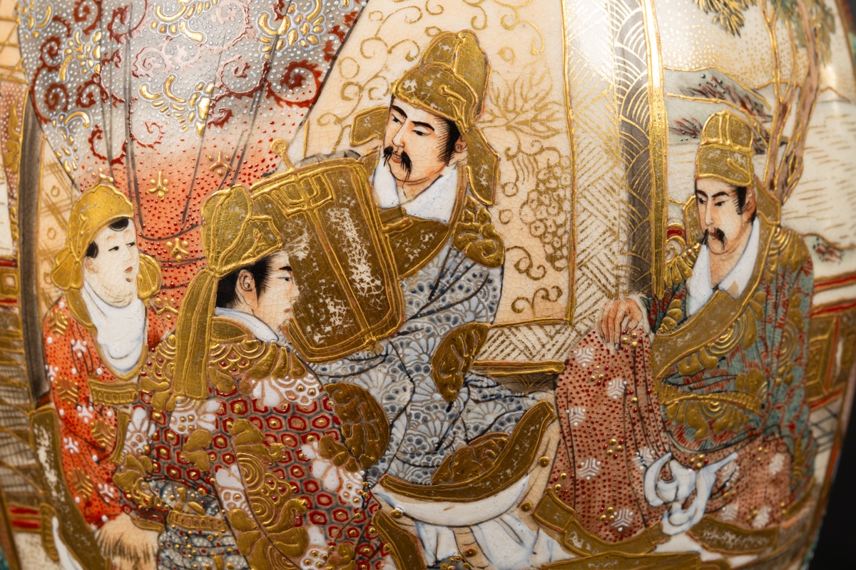 Vase avec des samouraïs, Satsuma, Japon, époque Meiji (1868-1912). -photo-5