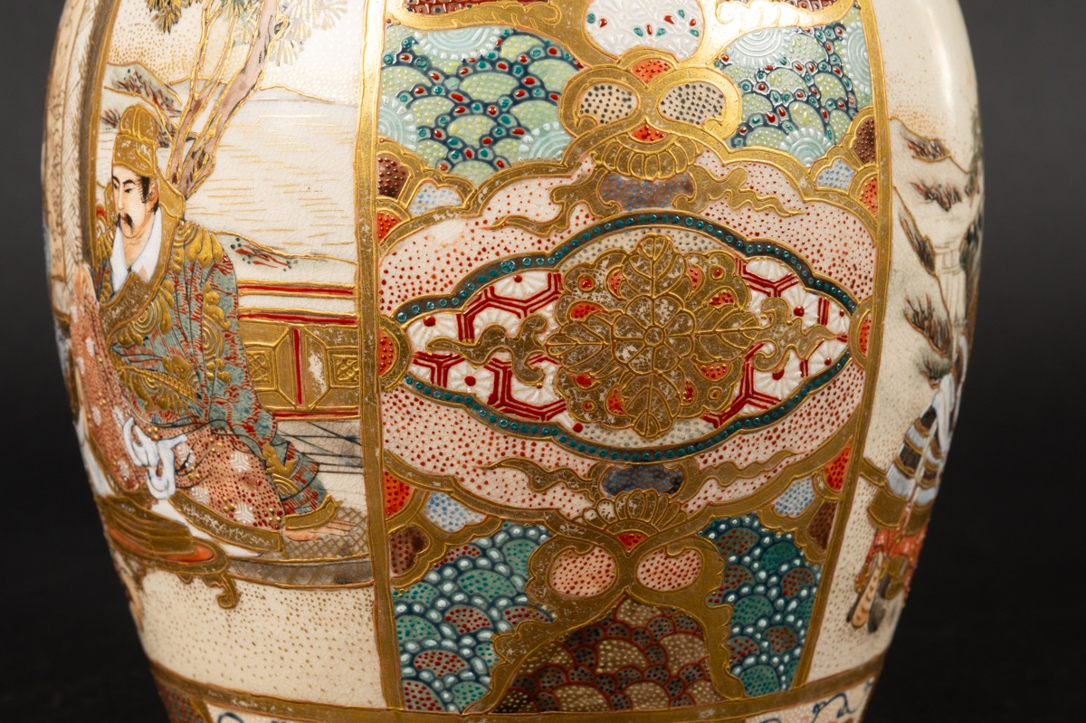 Vase avec des samouraïs, Satsuma, Japon, époque Meiji (1868-1912). -photo-7