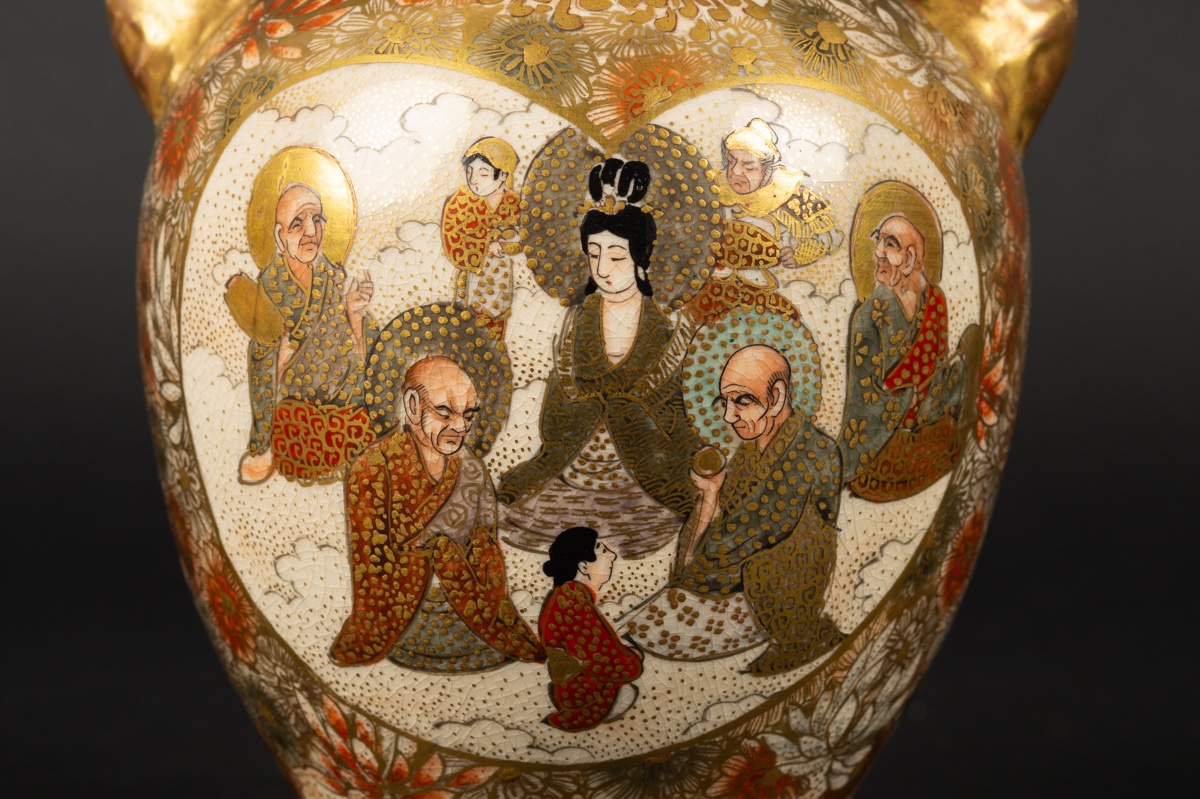 Incense Burner With Figures, Signed, Satsuma, Japan, Meiji Period (1868-1912). -photo-2