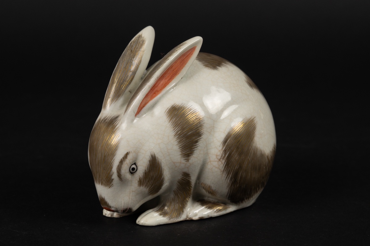 Okimono - lièvre/lapin, Kutani, Japon, ère Meiji (1868-1912).  -photo-2