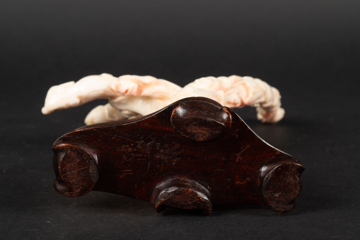 Groupe de personnages et d'animaux, corail blanc, Chine, dynastie Qing, XIXe-XXe siècle.  -photo-8