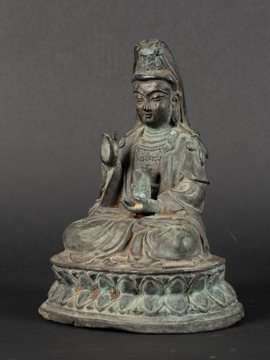 Guanyin, Bronze, China, Qing Dynasty (1644-1912).  -photo-3