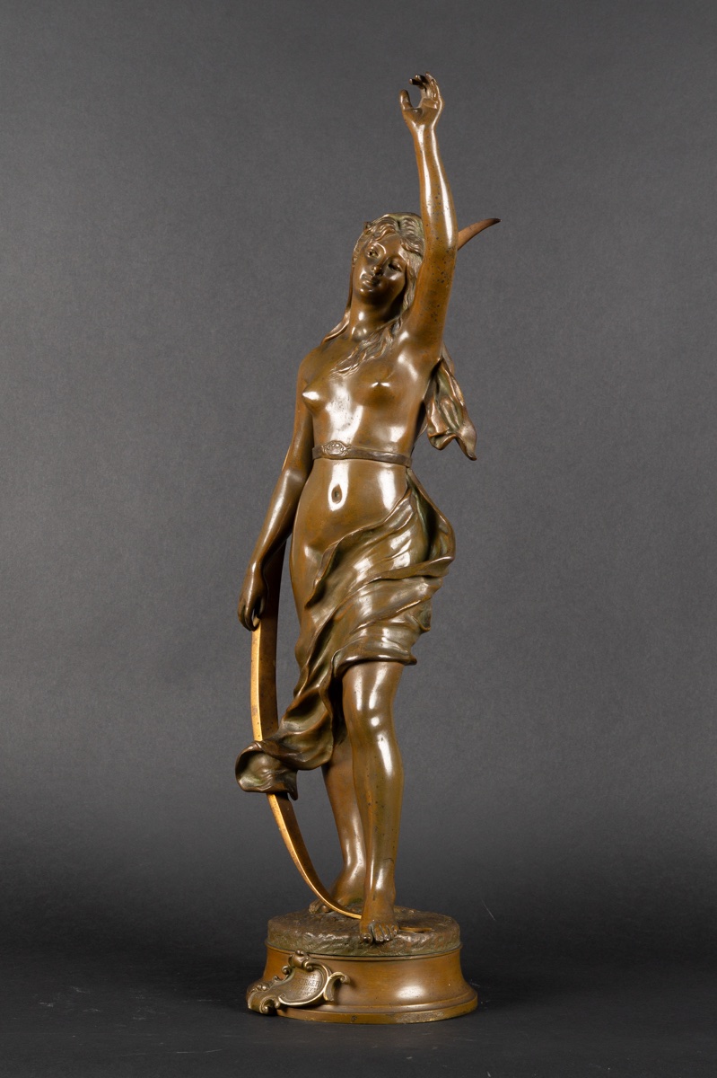 Shepherd's Star, Henri Louis Levasseur (1853-1934), Bronze, France, 19th Century -photo-3
