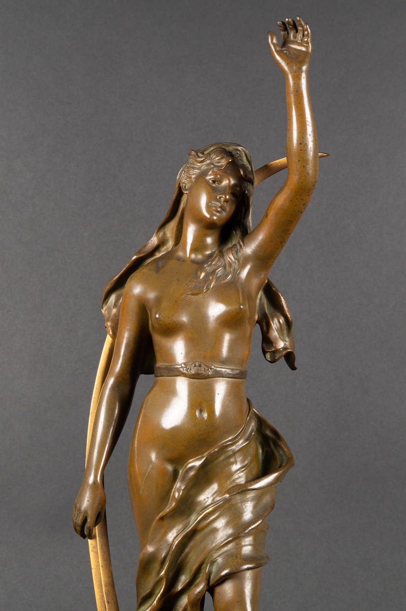 Shepherd's Star, Henri Louis Levasseur (1853-1934), Bronze, France, 19th Century -photo-1