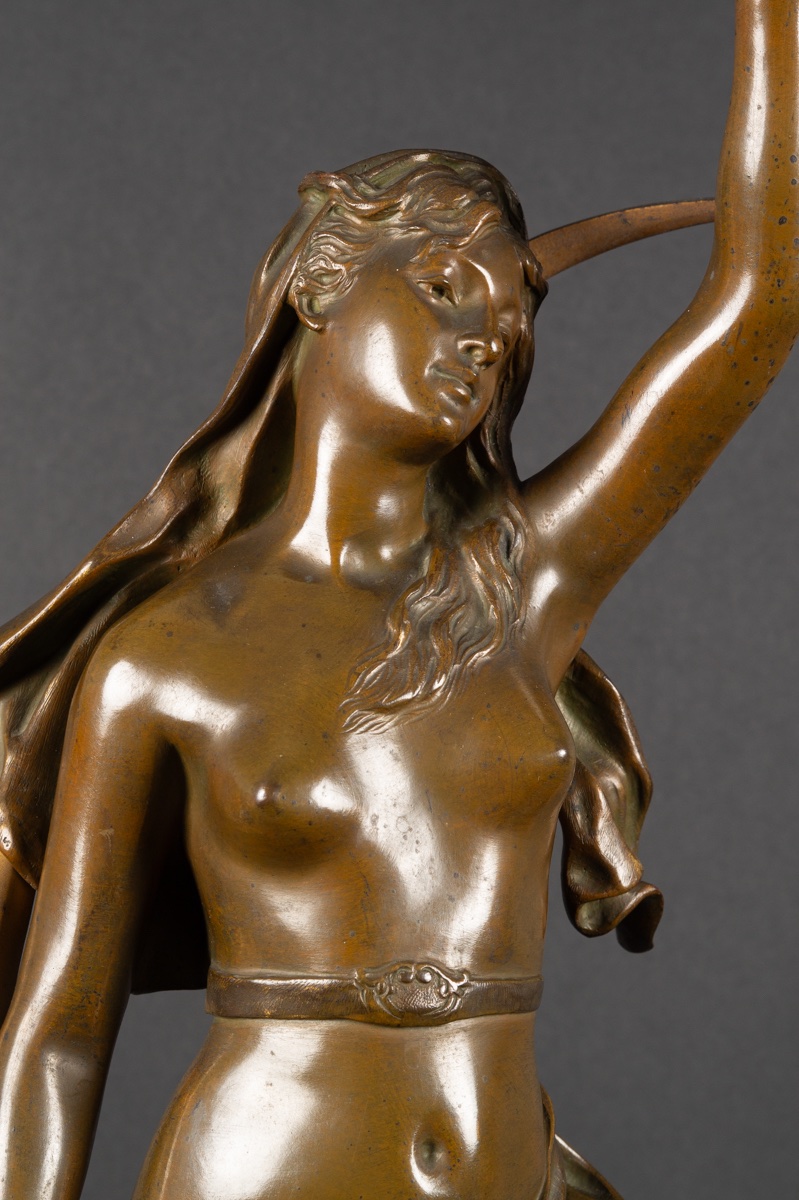 Shepherd's Star, Henri Louis Levasseur (1853-1934), Bronze, France, 19th Century -photo-2