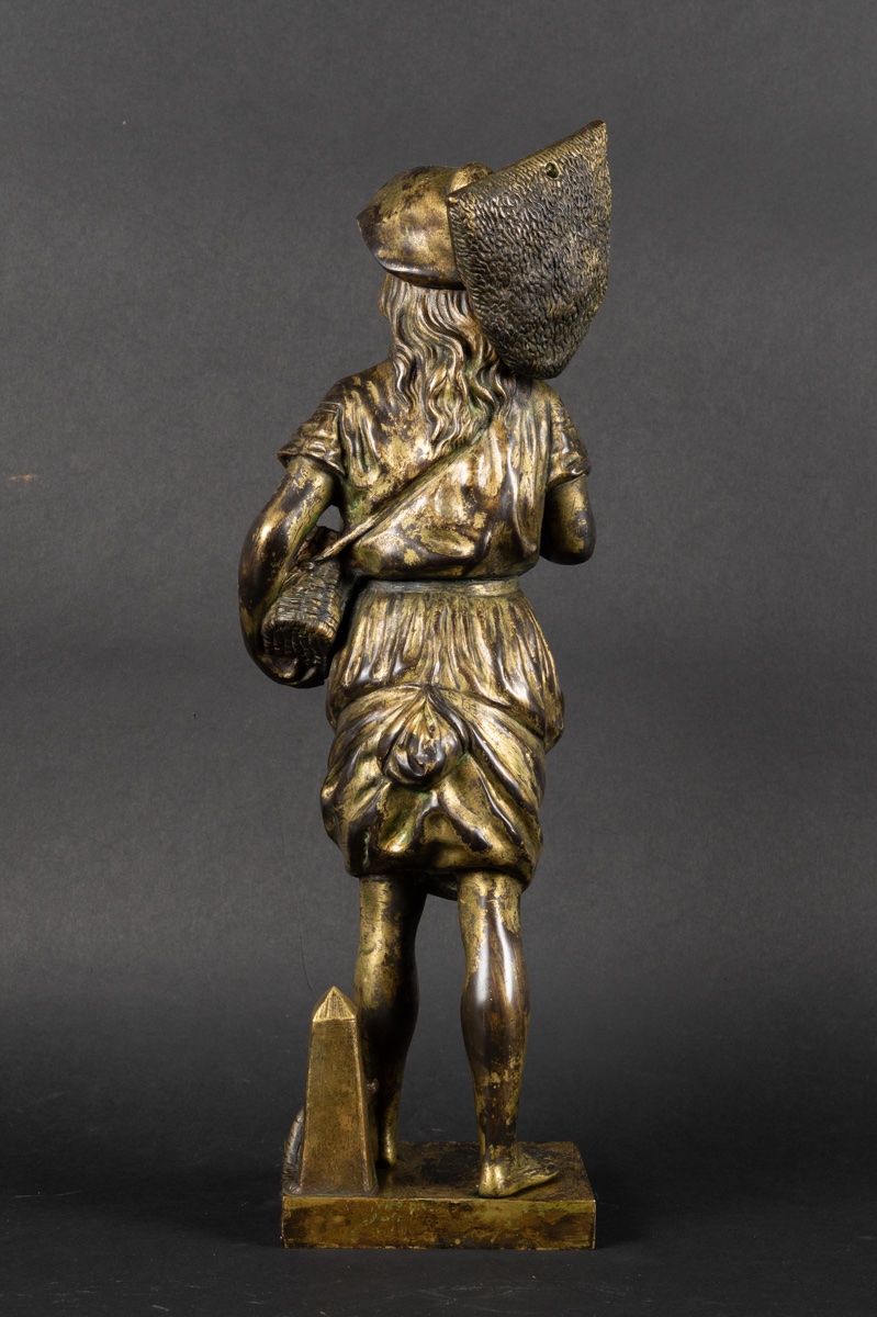Pêcheuse de crevettes, Jean-François Garnier (1853-1910), bronze, France, fin du XIXe siècle. -photo-4
