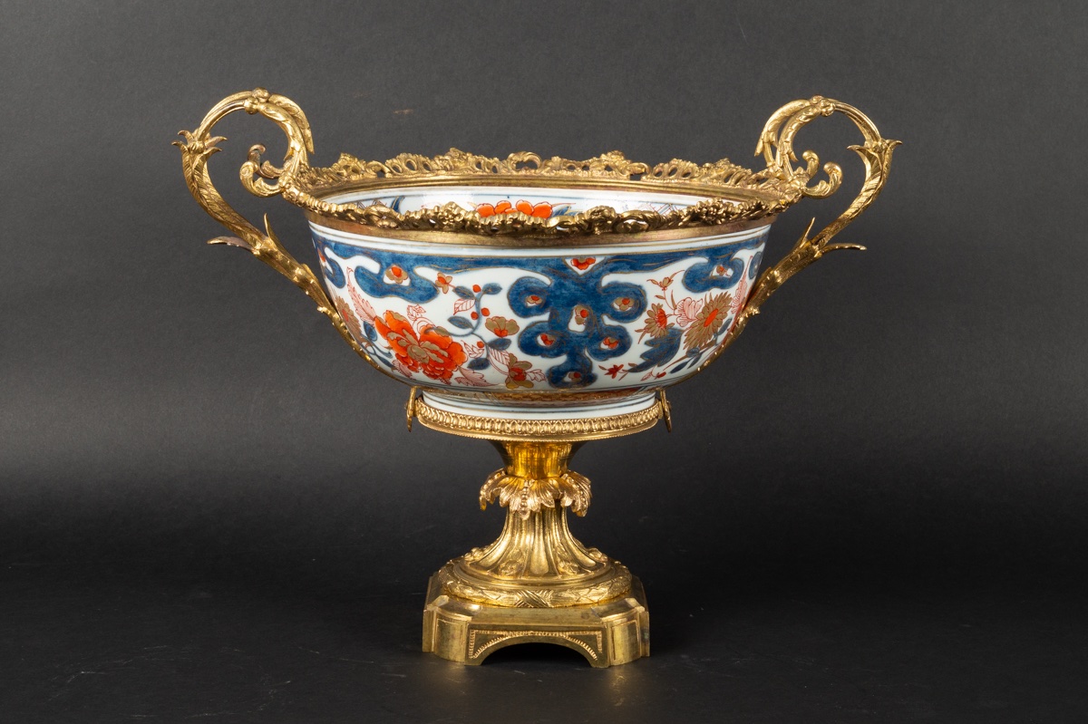 Coupe avec monture en bronze doré, Imari, Kangxi (1661-1722), Chine. -photo-3