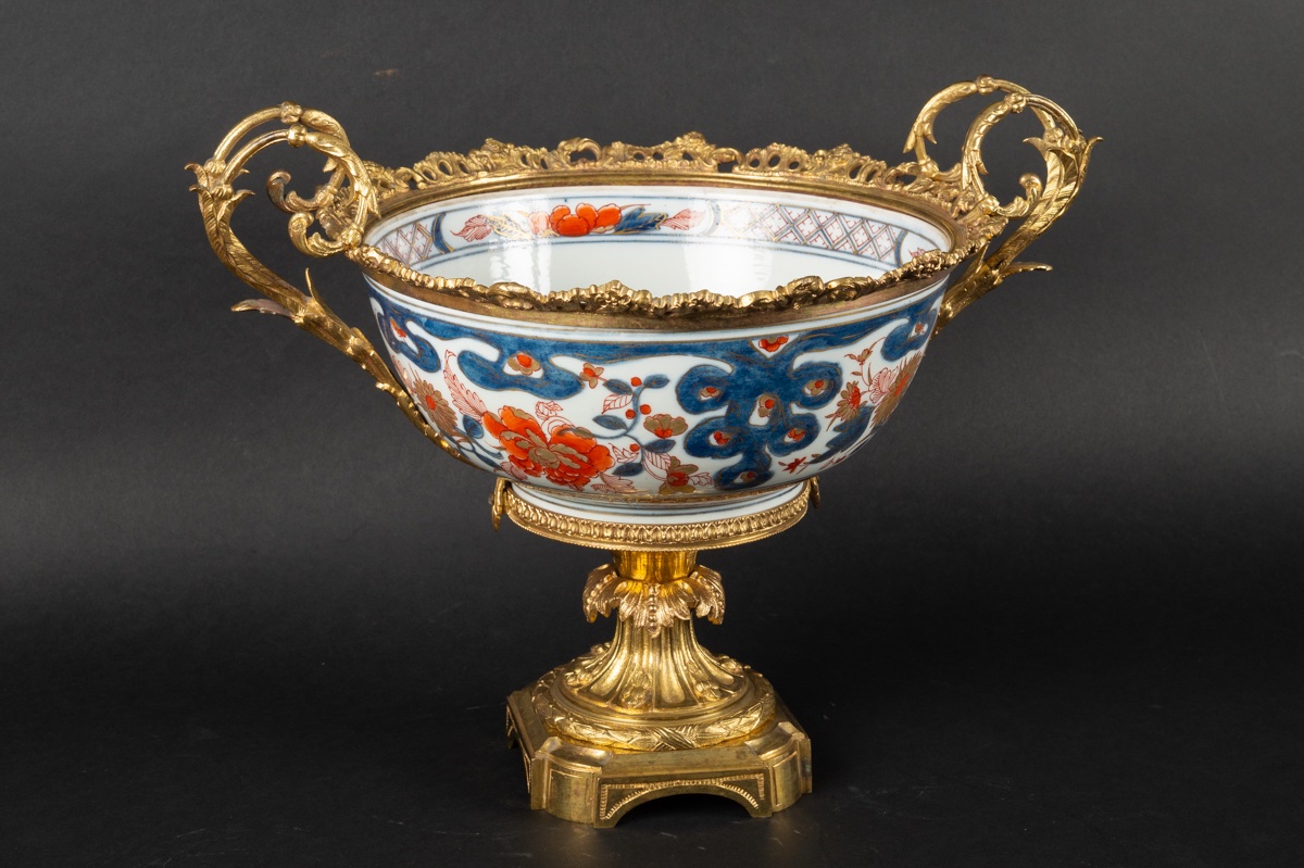 Coupe avec monture en bronze doré, Imari, Kangxi (1661-1722), Chine. -photo-4
