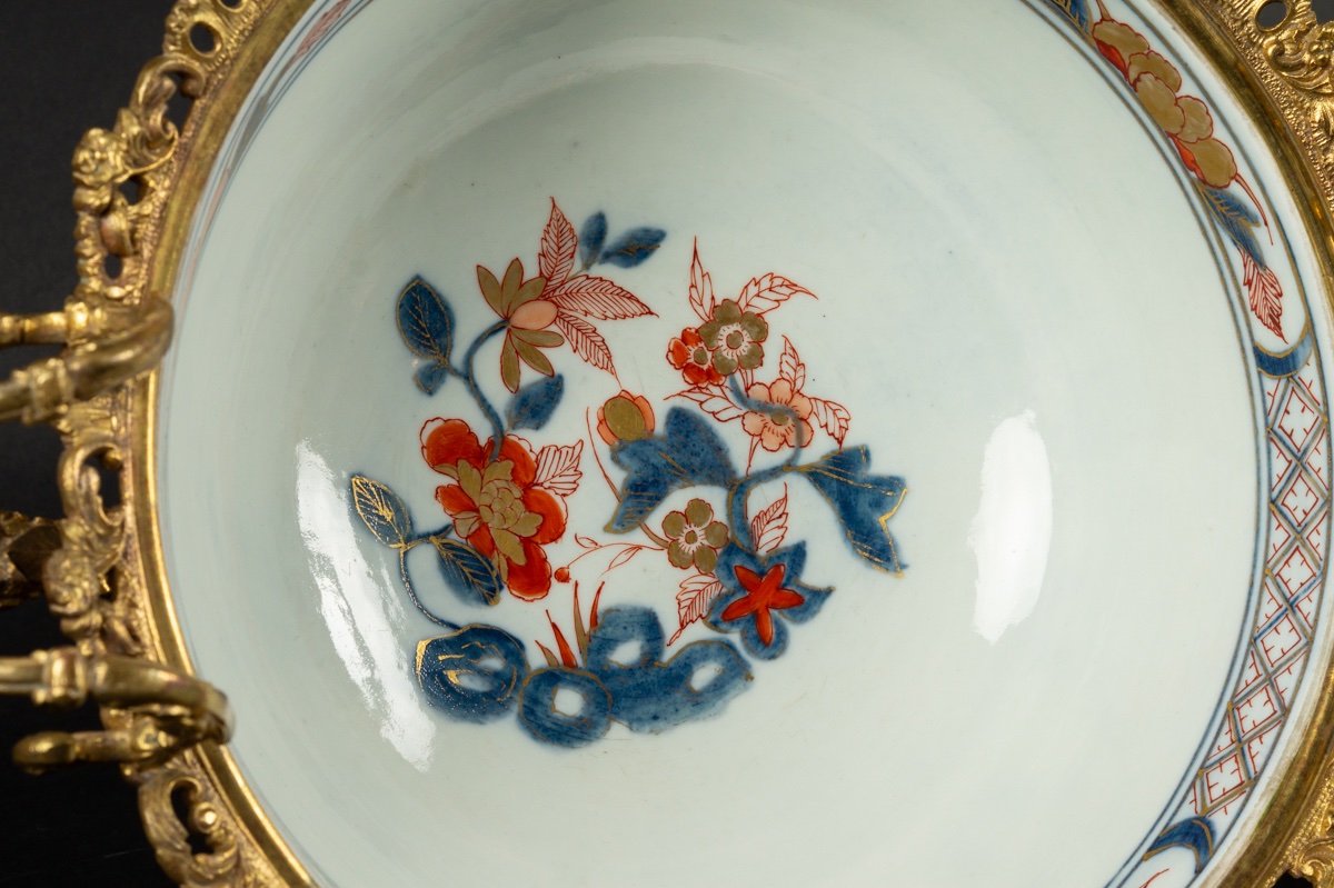 Coupe avec monture en bronze doré, Imari, Kangxi (1661-1722), Chine. -photo-2