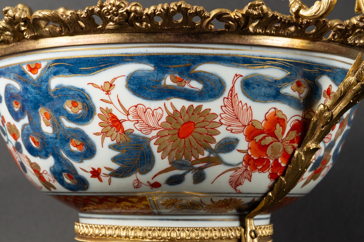 Coupe avec monture en bronze doré, Imari, Kangxi (1661-1722), Chine. -photo-5