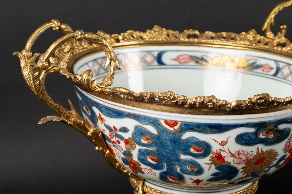 Coupe avec monture en bronze doré, Imari, Kangxi (1661-1722), Chine. -photo-7