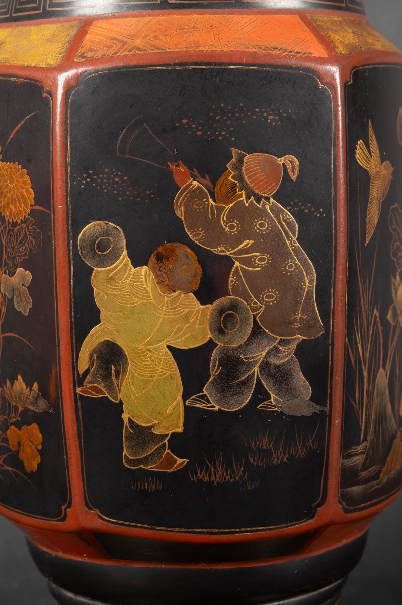Vase en bronze décoré de laque, Chine/Japon, XIXe siècle. -photo-5