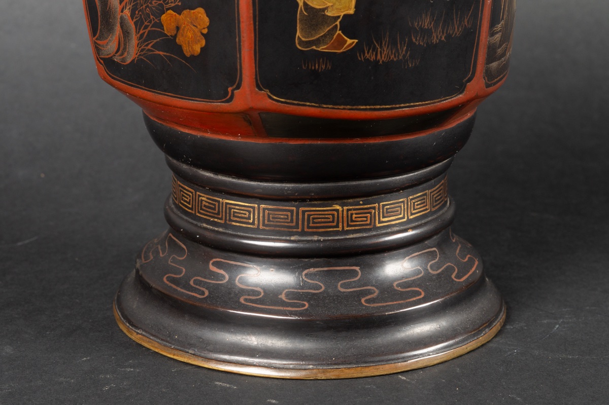 Vase en bronze décoré de laque, Chine/Japon, XIXe siècle. -photo-6